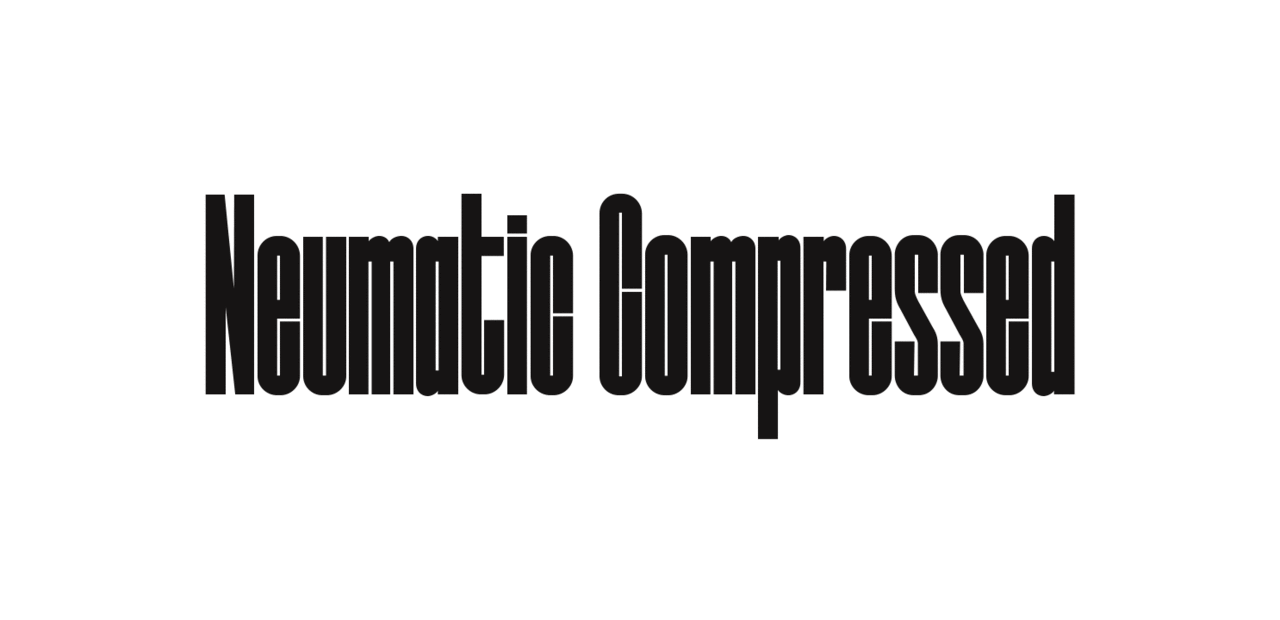 Пример шрифта Neumatic Compressed